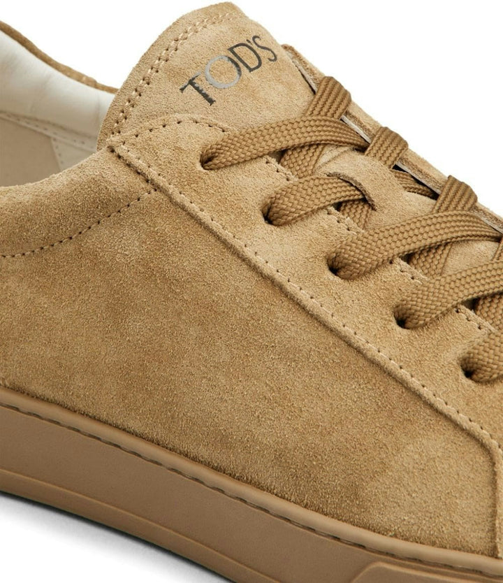 LOGO-PRINT SUEDE SNEAKERS