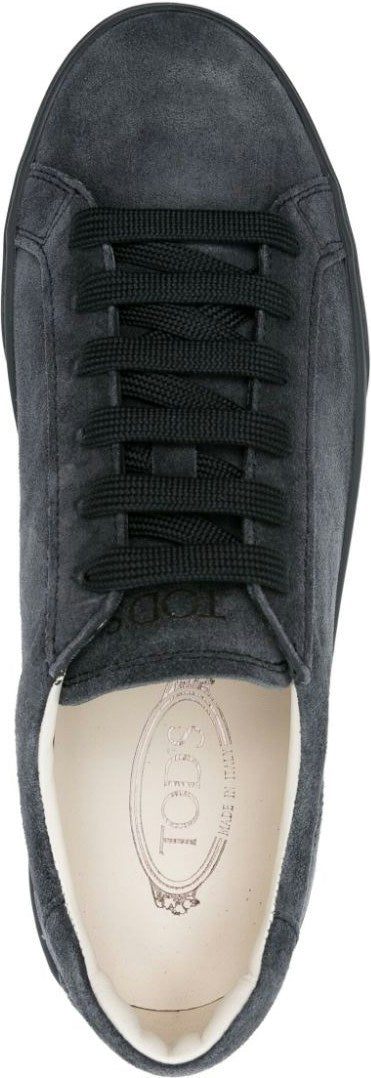 SUEDE EMBOSSED LOGO SNEAKERS