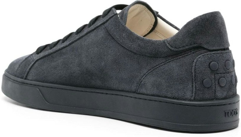 SUEDE EMBOSSED LOGO SNEAKERS