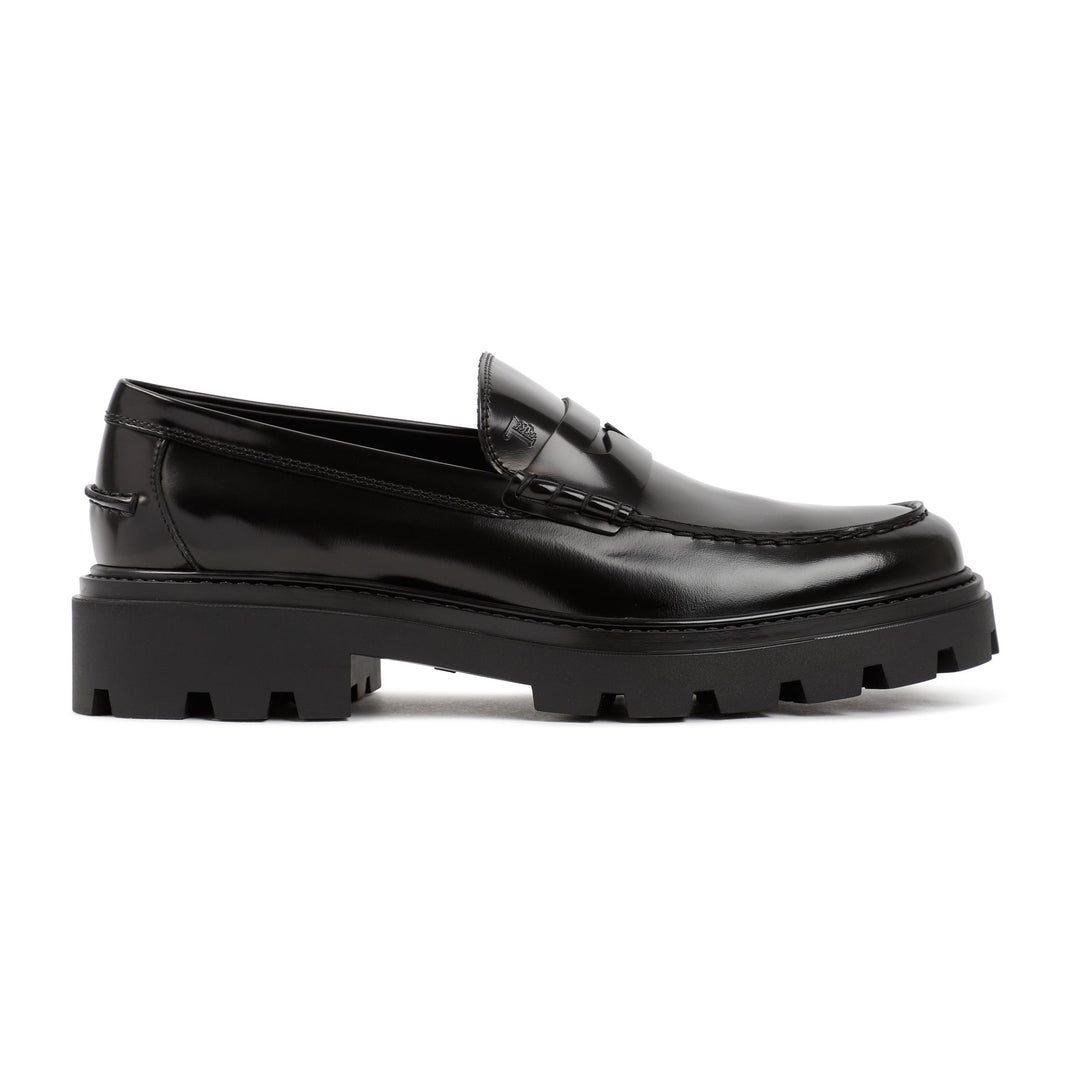 TOD`S BRUSHED LEATHER LOAFERS