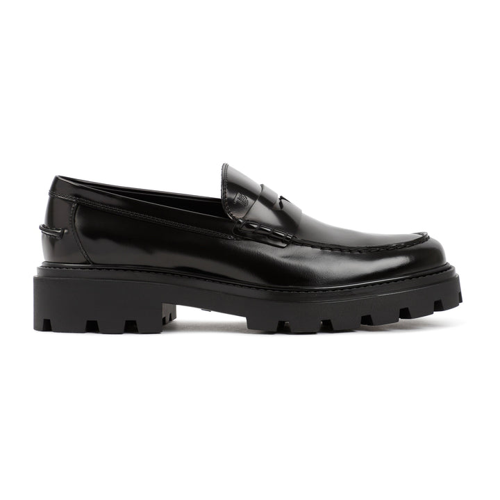 TOD`S BRUSHED LEATHER LOAFERS