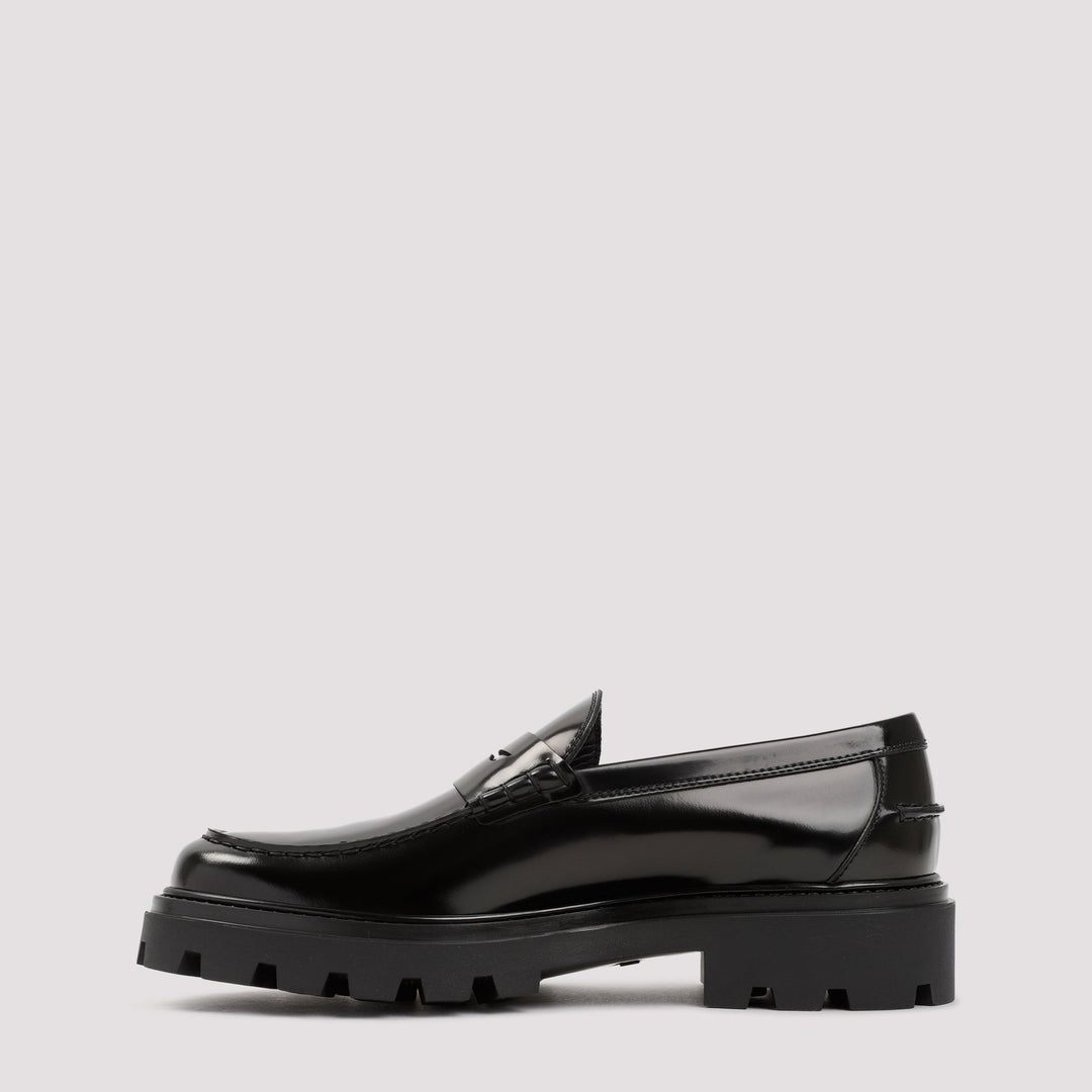 TOD`S BRUSHED LEATHER LOAFERS