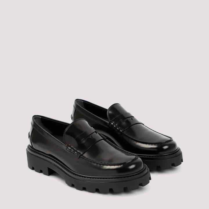 TOD`S BRUSHED LEATHER LOAFERS