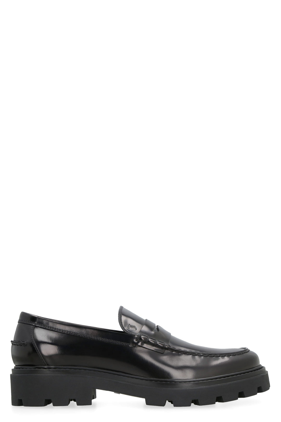 LEATHER PLATFORM LOAFERS