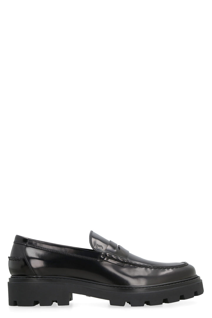 LEATHER PLATFORM LOAFERS