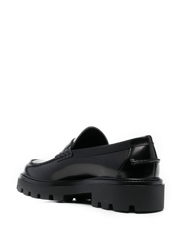 LEATHER PLATFORM LOAFERS