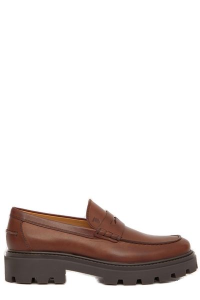 BROWN LEATHER LOAFERS
