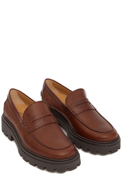 BROWN LEATHER LOAFERS