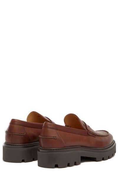 BROWN LEATHER LOAFERS