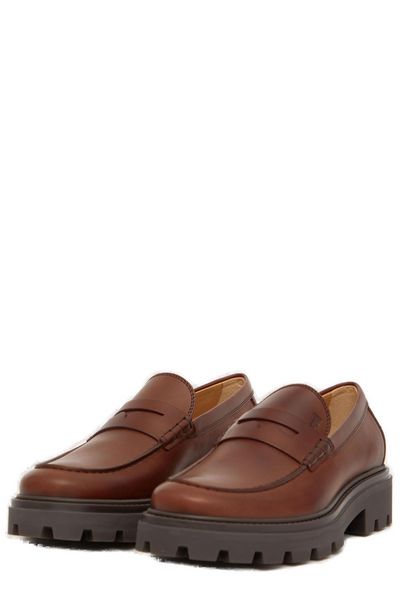 BROWN LEATHER LOAFERS