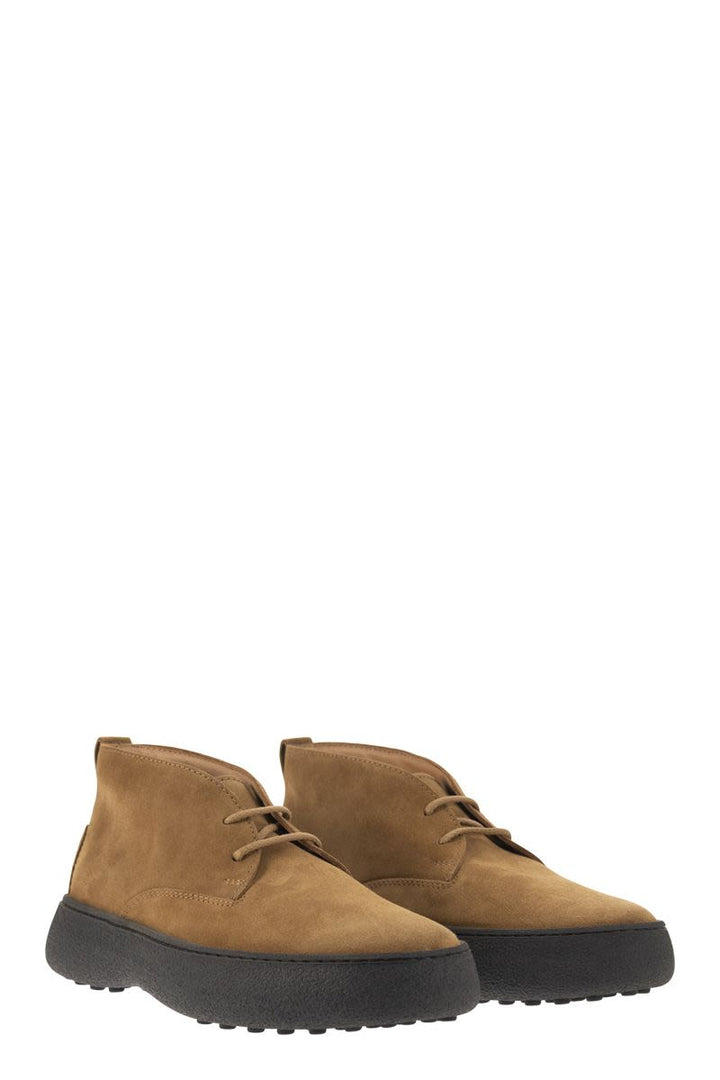SUEDE LEATHER ANKLE BOOTS