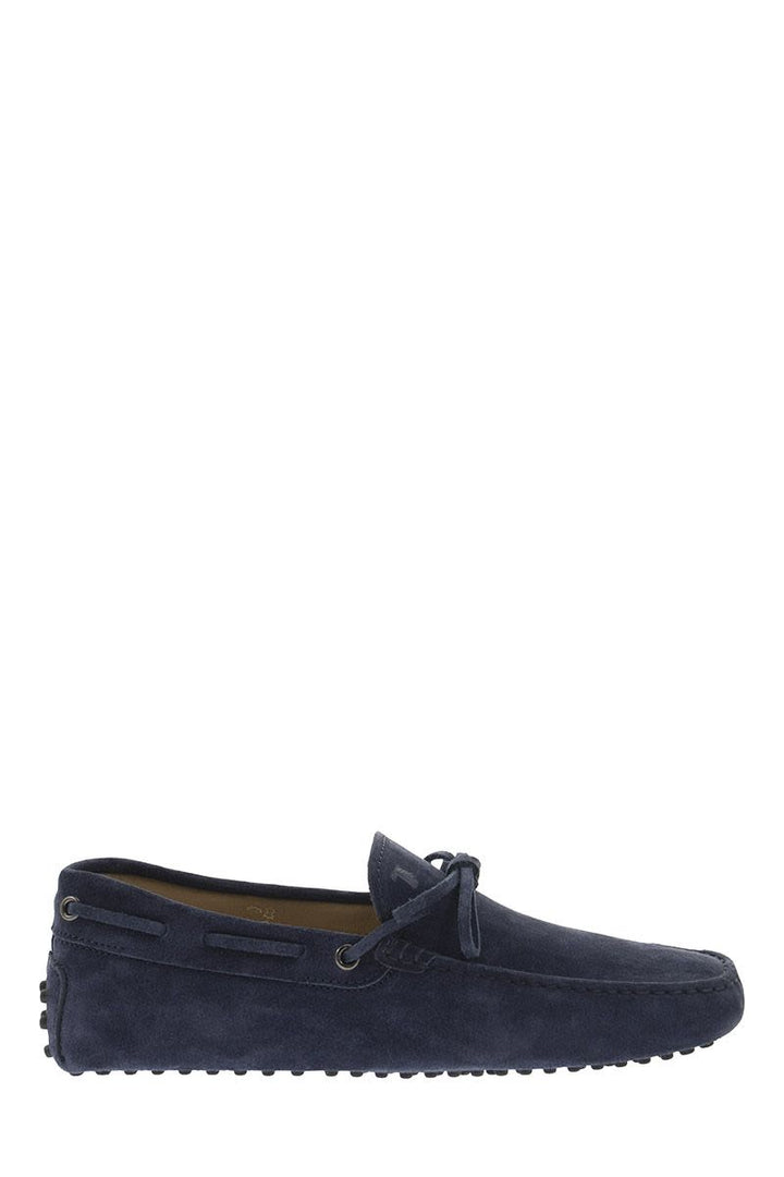 SUEDE MOCCASIN WITH GROMMETS