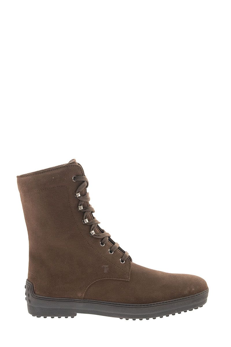 WINTER RUBBER BOOTS IN SUEDE LEATHER