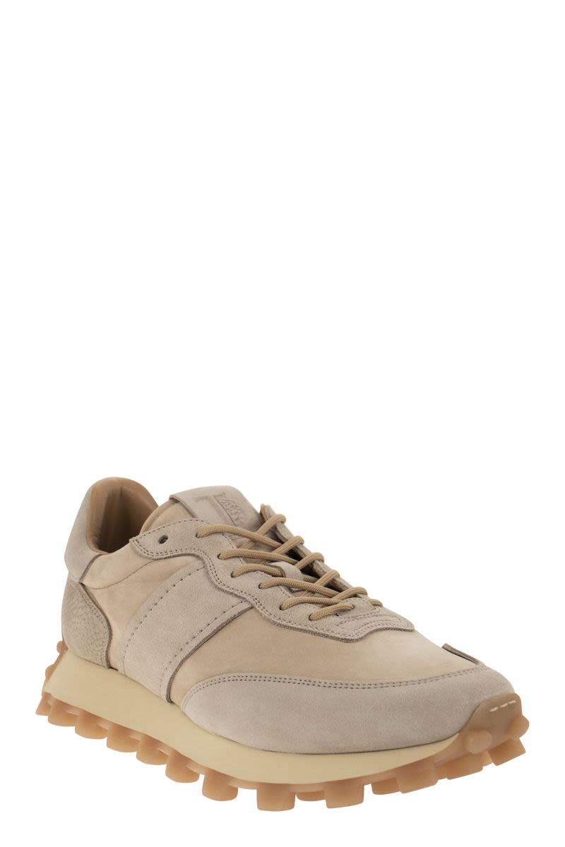 1T - NUBUCK AND LEATHER TRAINERS