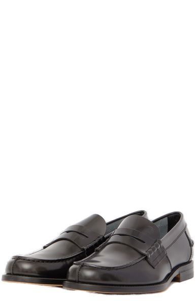 RAFFIA CANVAS PENNY LOAFERS