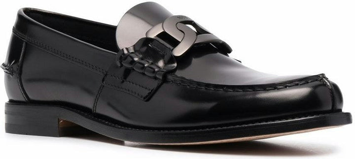 CHAIN-LINK DETAIL LOAFERS