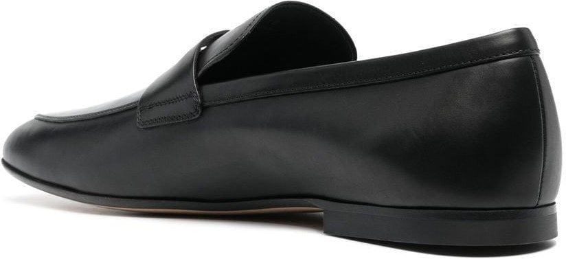 BLACK LEATHER TOD'S SLIP ONS.