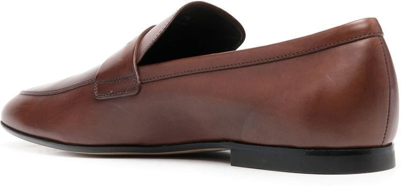LUXURY COGNAC PENNY STRAP LOAFERS