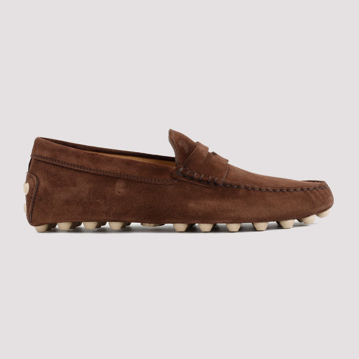 TOD`S DOUBLE T SUEDE LEATHER LOAFER