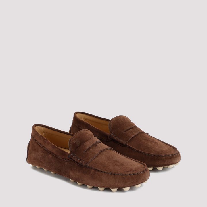 TOD`S DOUBLE T SUEDE LEATHER LOAFER
