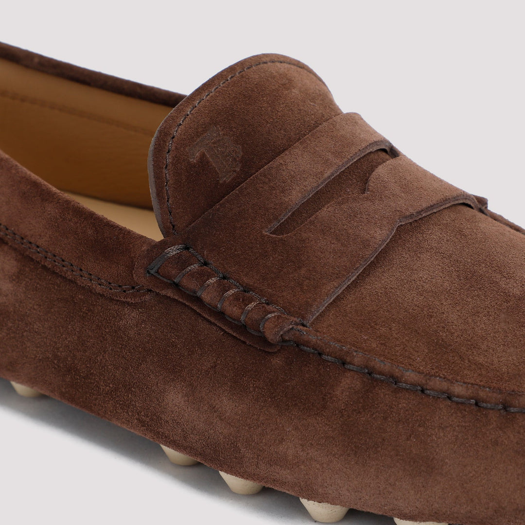 TOD`S DOUBLE T SUEDE LEATHER LOAFER