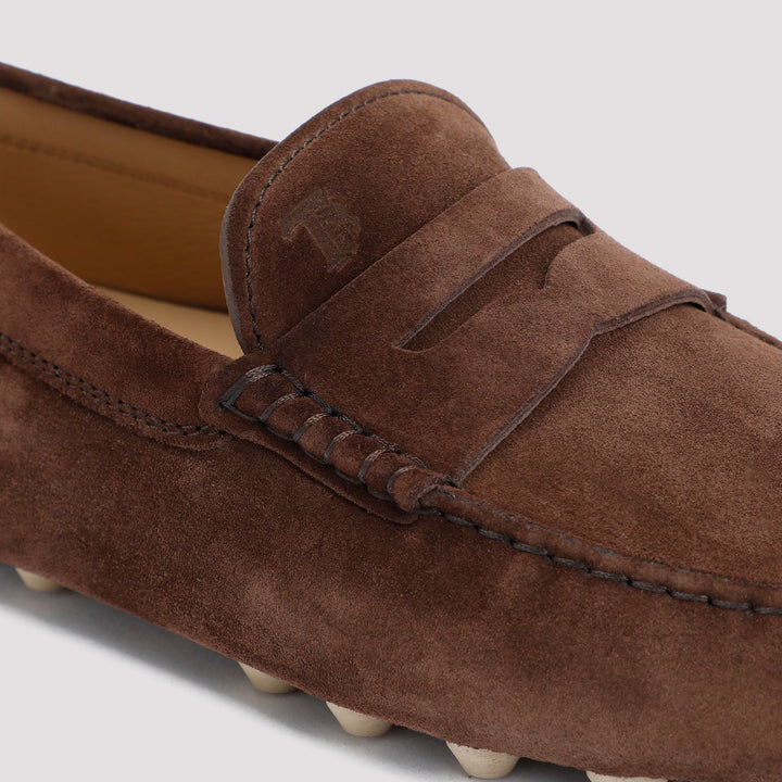 TOD`S DOUBLE T SUEDE LEATHER LOAFER