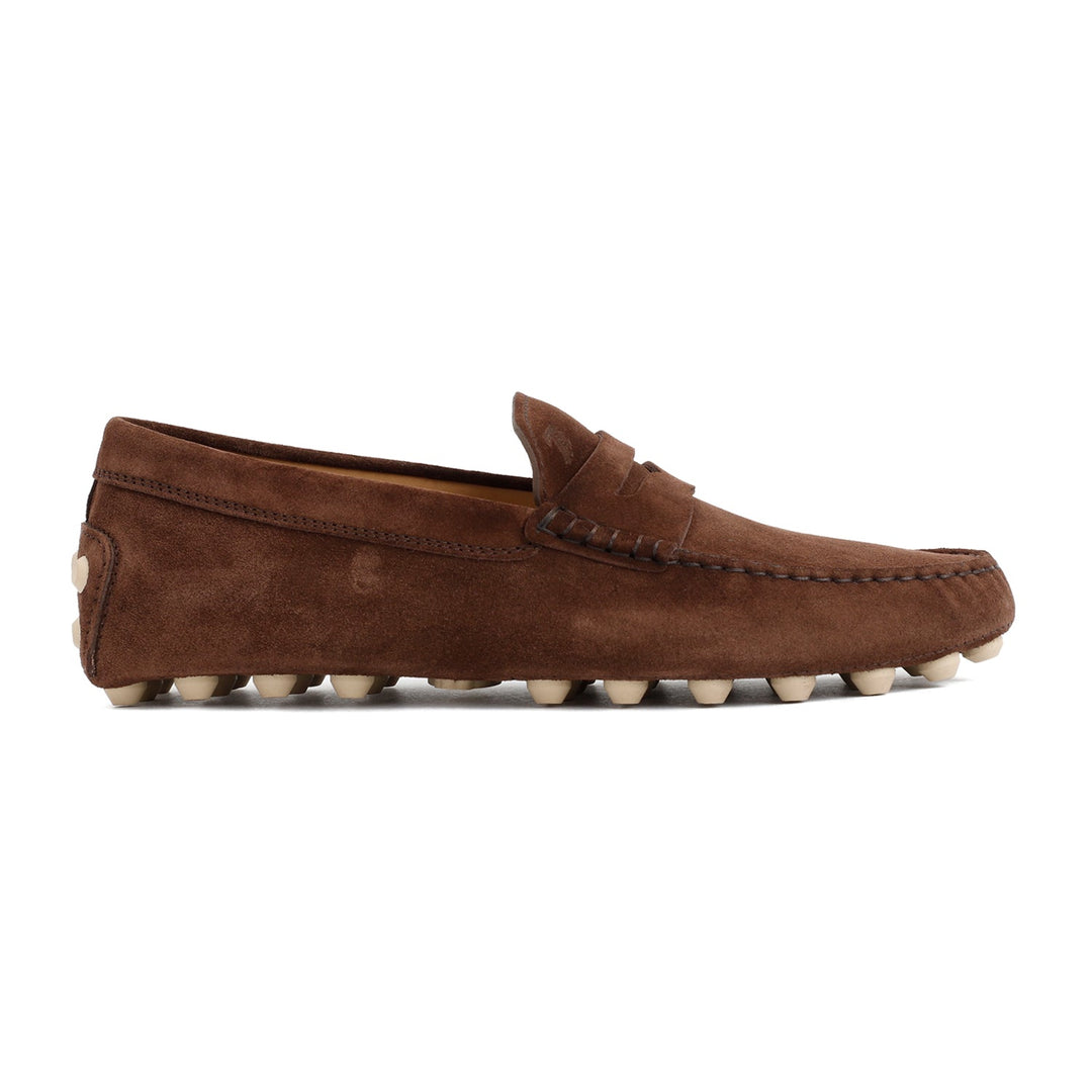 TOD`S DOUBLE T SUEDE LEATHER LOAFER