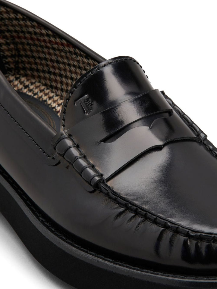 LEATHER MOCCASIN WITH RUBBER BOTTOM
