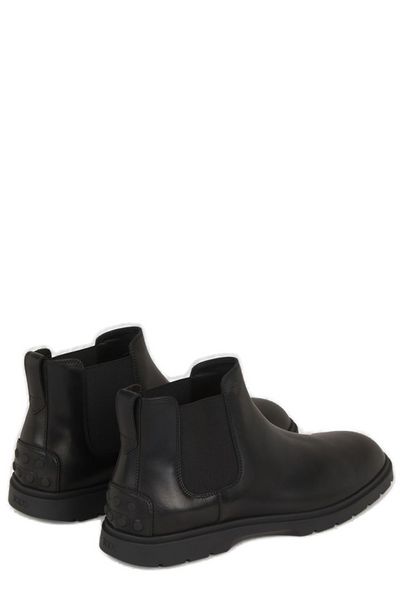 SMOOTH LEATHER SLIP ON CHELSEA BOOTS.