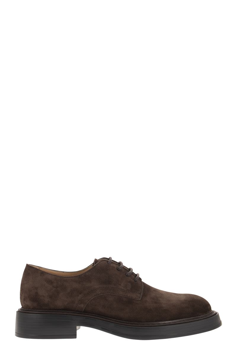 SUEDE LACED LEATHER