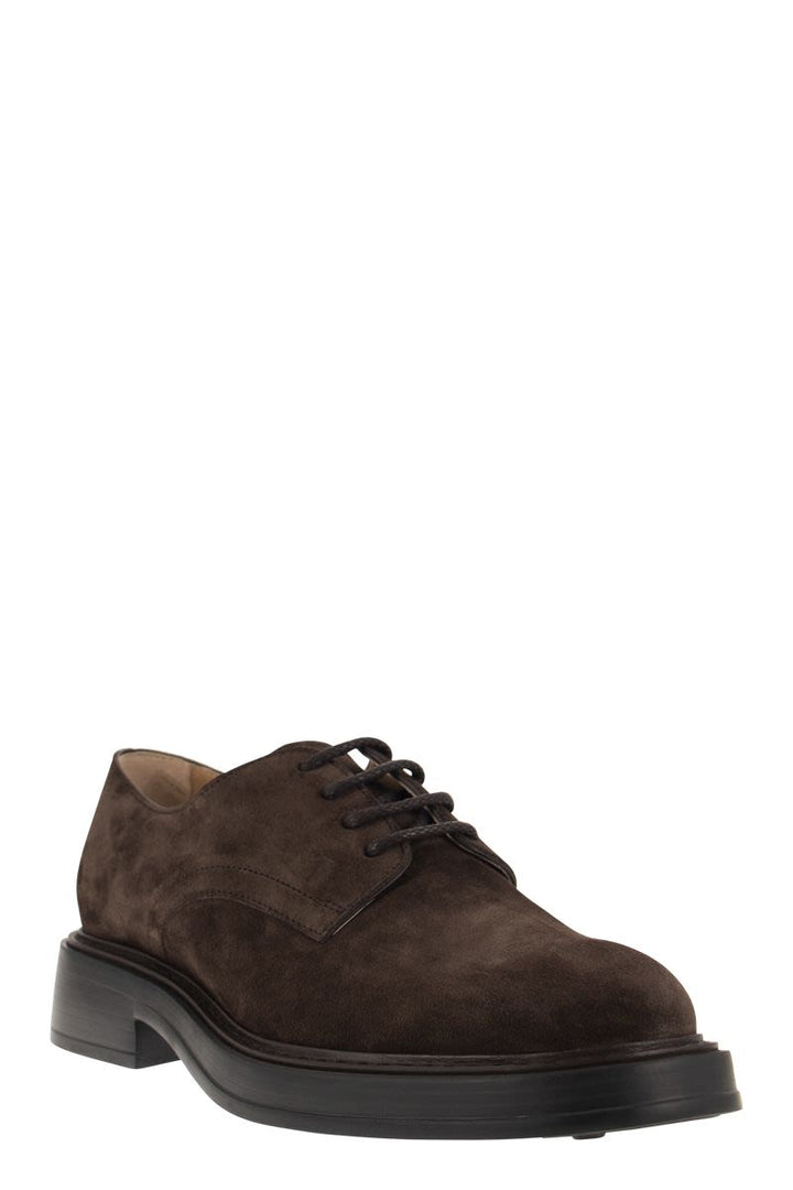 SUEDE LACED LEATHER