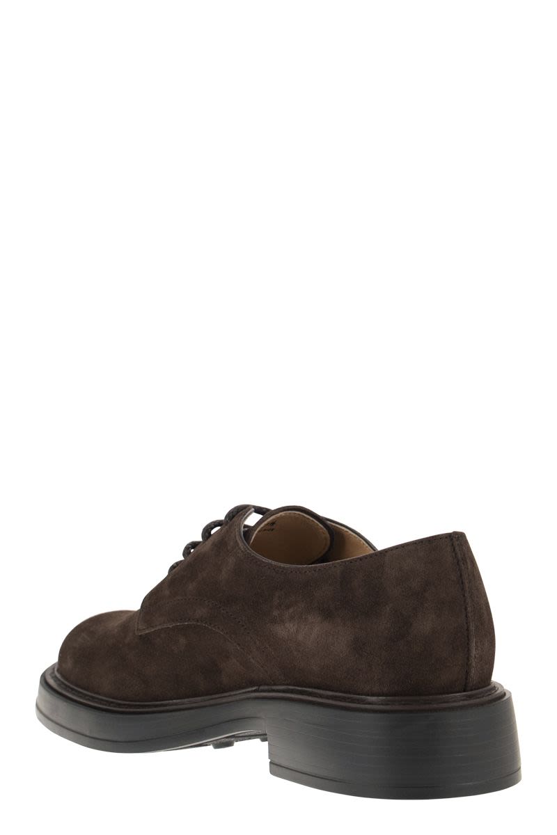 SUEDE LACED LEATHER
