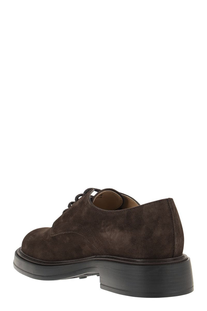 SUEDE LACED LEATHER