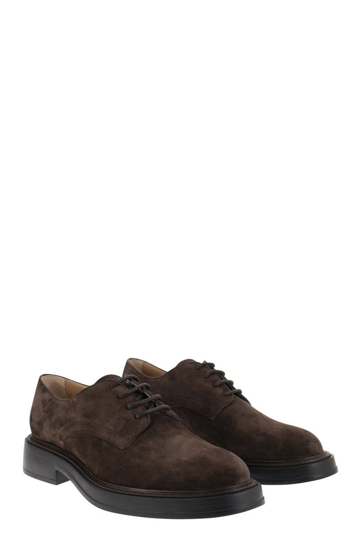 SUEDE LACED LEATHER