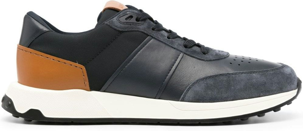 TECHNICAL JERSEY AND SUEDE SNEAKERS
