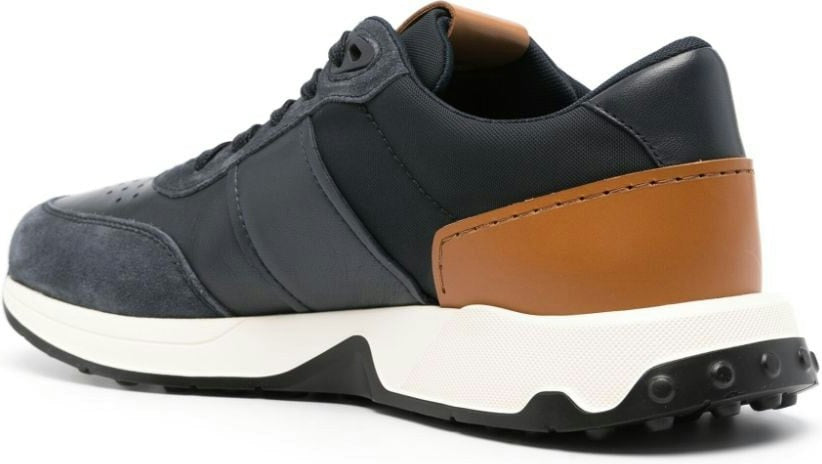 TECHNICAL JERSEY AND SUEDE SNEAKERS