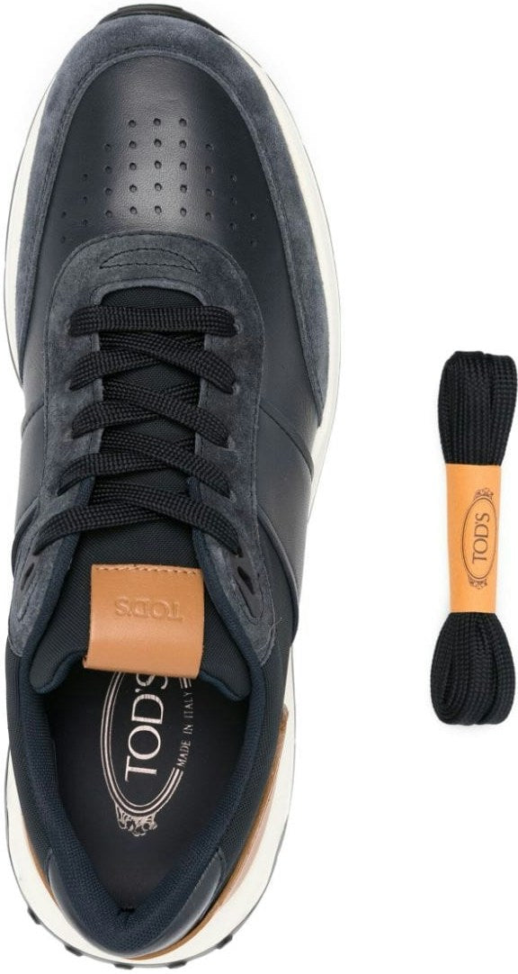 TECHNICAL JERSEY AND SUEDE SNEAKERS