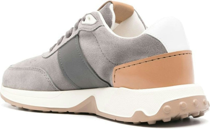 TECHNICAL JERSEY AND SUEDE SNEAKERS