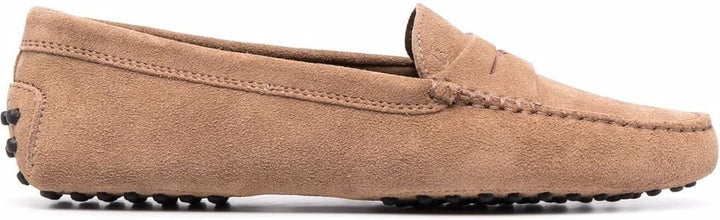 BEIGE SUEDE GOMMINO LOAFERS