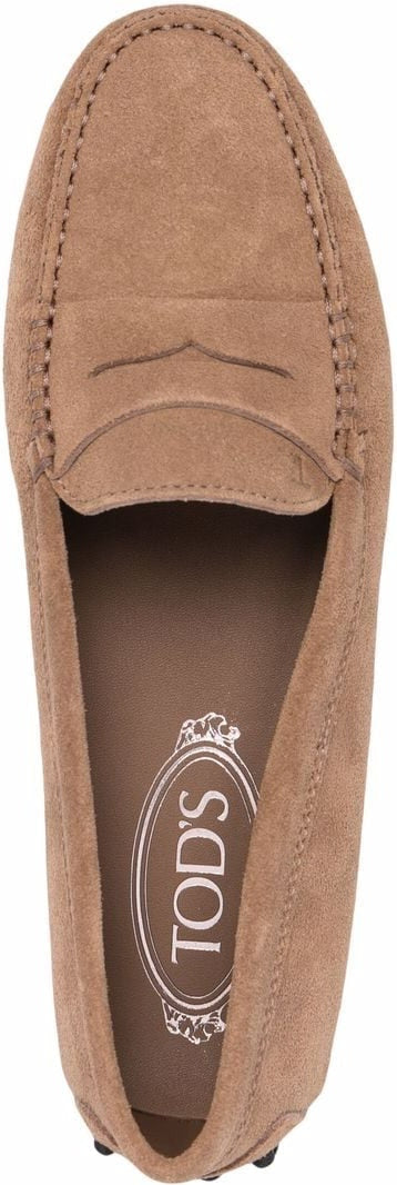 BEIGE SUEDE GOMMINO LOAFERS