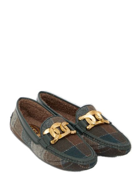 GREEN TARTAN LOAFERS