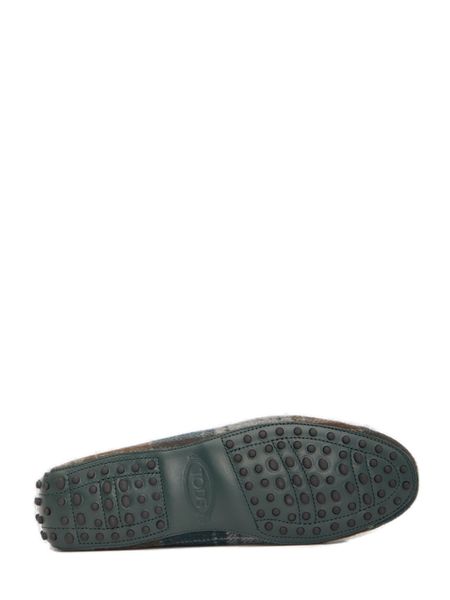 GREEN TARTAN LOAFERS