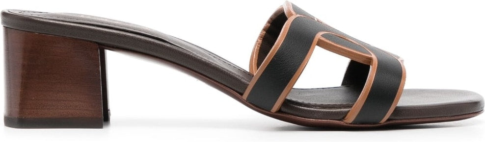 LEATHER CHAIN MULES