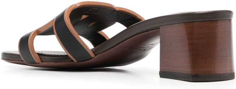 LEATHER CHAIN MULES