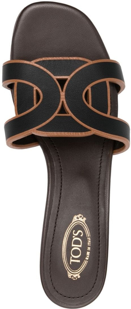 LEATHER CHAIN MULES