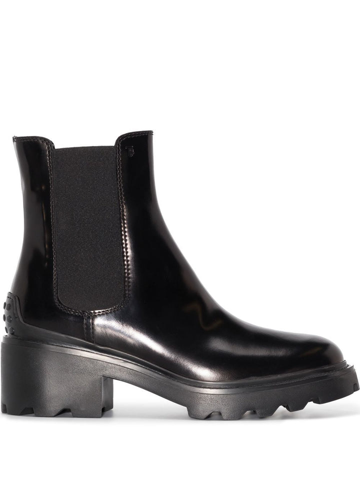 LEATHER HEEL BOOTS