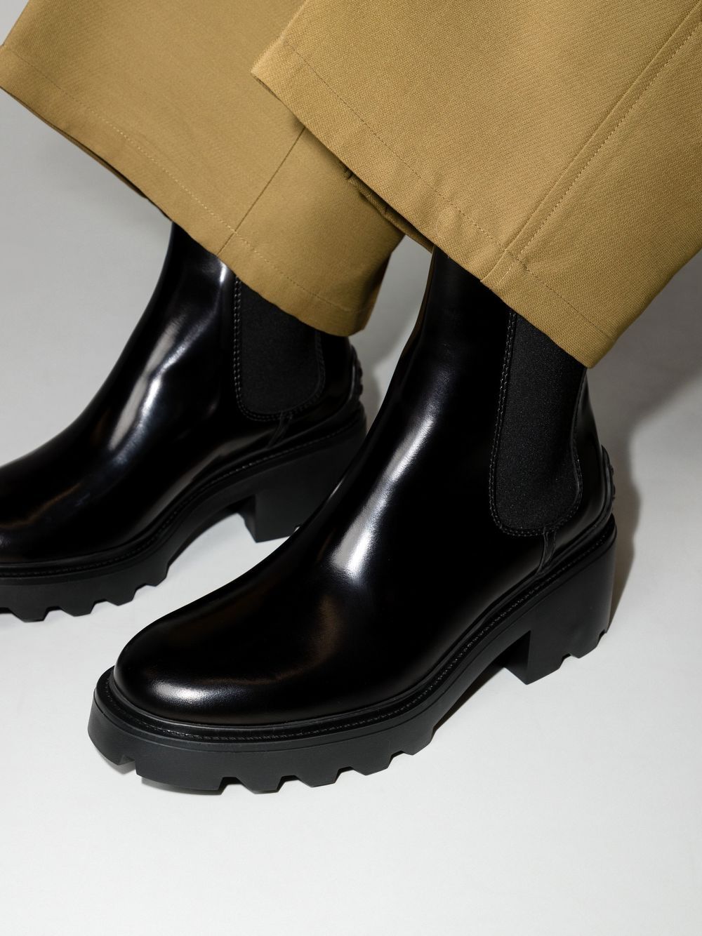 LEATHER HEEL BOOTS