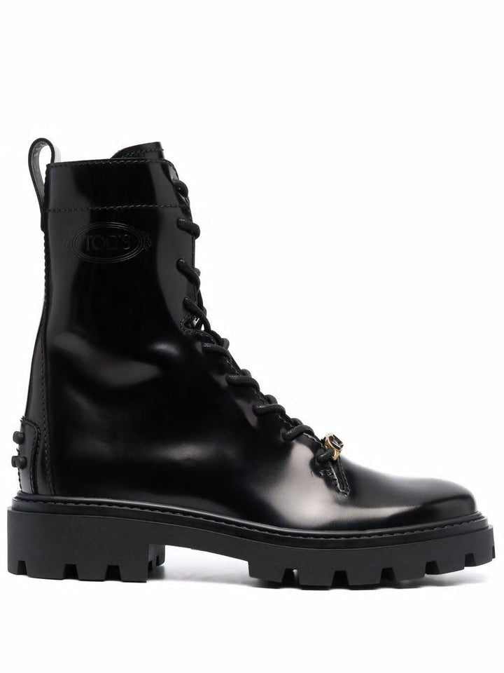 LEATHER COMBAT BOOTS