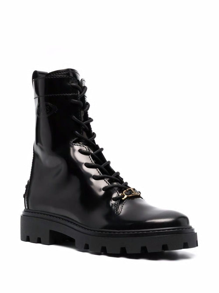 LEATHER COMBAT BOOTS
