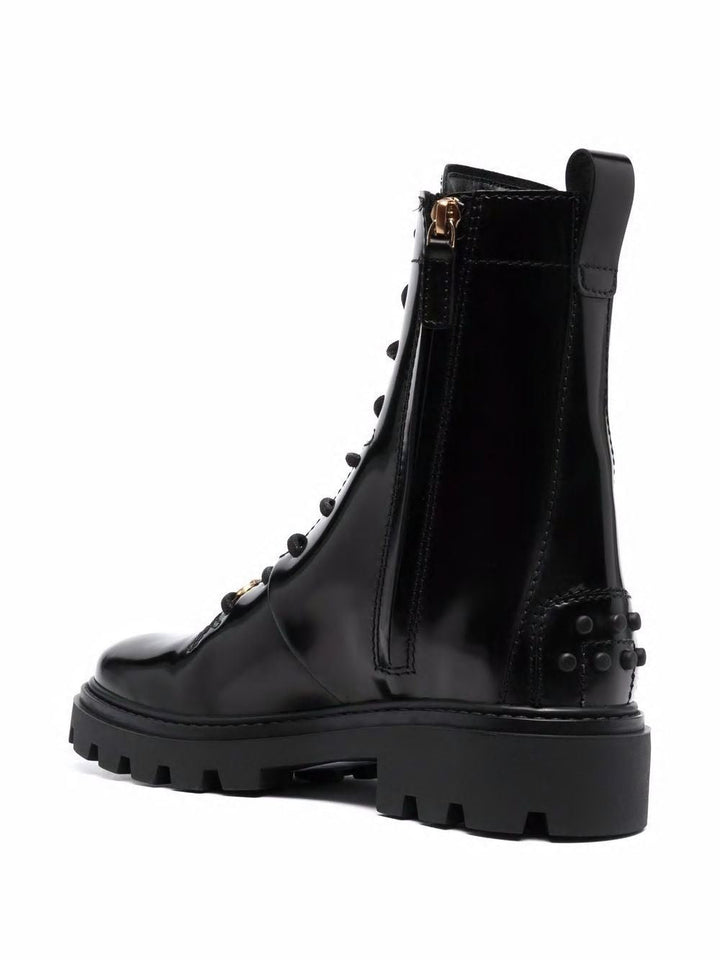 LEATHER COMBAT BOOTS